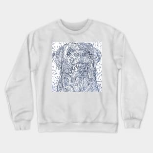 ANGRY ROTTWEILER pencil portrait Crewneck Sweatshirt